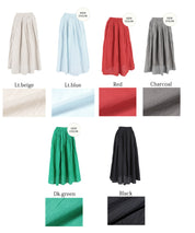 Maxi length cotton voile flare skirt