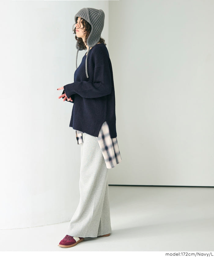 Fufuyaku style V neck top dress sexy style V neck side slim top dress long sleeves female