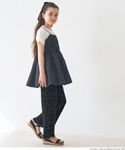 Kids polka dot cotton crepe pleated pants