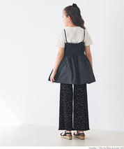 Kids polka dot cotton crepe pleated pants