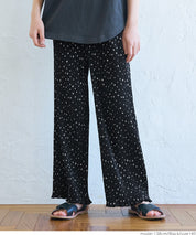 Kids polka dot cotton crepe pleated pants