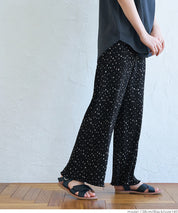 Kids polka dot cotton crepe pleated pants