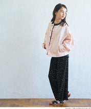 Kids polka dot cotton crepe pleated pants