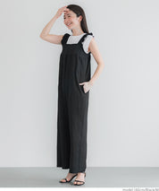 Willow Pleated Japanese Style Lotus Leaf Vest Jumpsuit