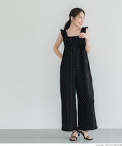 Willow Pleated Japanese Style Lotus Leaf Vest Jumpsuit