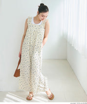 Willow Pleated Japanese Style Lotus Leaf Vest Jumpsuit