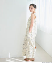 Willow Pleated Japanese Style Lotus Leaf Vest Jumpsuit