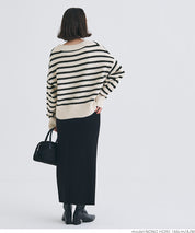 Fluffy yak-style V-neck knit