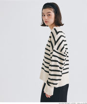 Fluffy yak-style V-neck knit