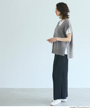 soft knitted V-neck vest