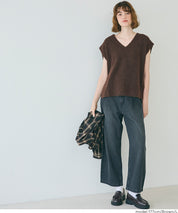 soft knitted V-neck vest