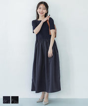 Elegant Light Knitted Spliced Dress