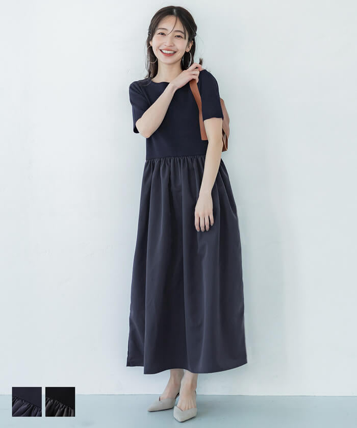 Elegant Light Knitted Spliced Dress