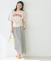 Oversized short sleeve logo sweatshirt