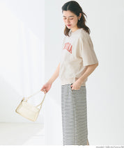 Oversized short sleeve logo sweatshirt