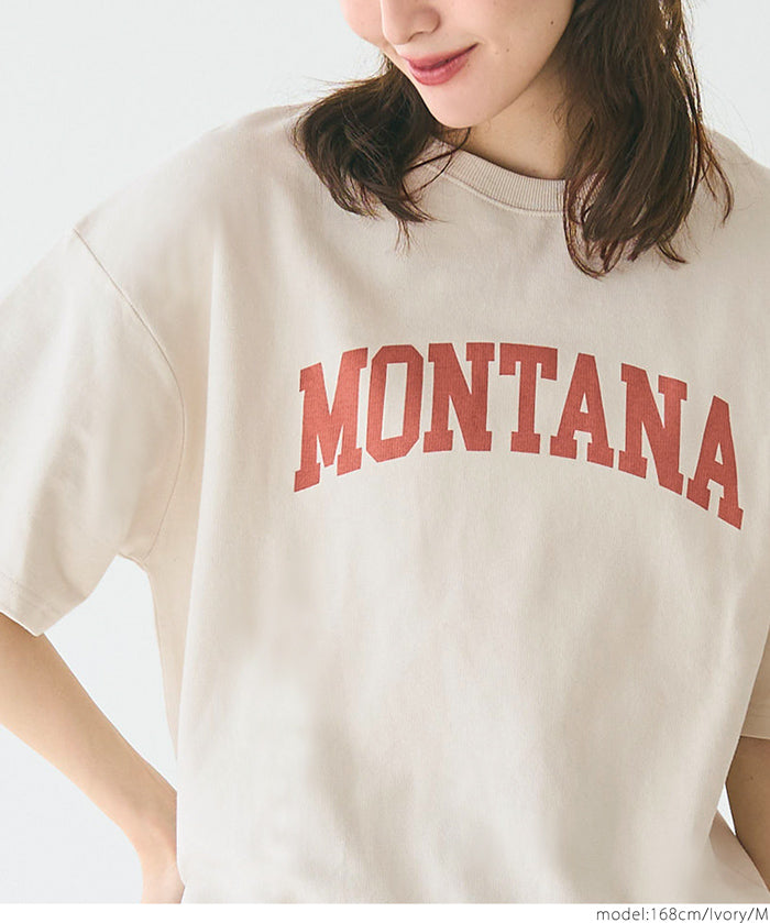 Oversized short sleeve logo sweatshirt