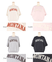 Oversized short sleeve logo sweatshirt
