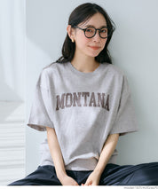 Oversized short sleeve logo sweatshirt