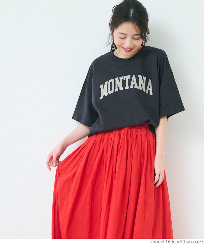 Oversized short sleeve logo sweatshirt