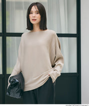 Dolman sleeve and boat neck knit