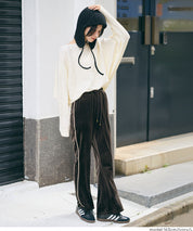 Dolman sleeve and boat neck knit