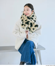 ティペットレディースヌードストールフェイクファーマフラーエコファー無地ムル変買23aw coca コカ