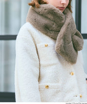 ティペットレディースヌードストールフェイクファーマフラーエコファー無地ムル変買23aw coca コカ