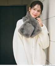ティペットレディースヌードストールフェイクファーマフラーエコファー無地ムル変買23aw coca コカ
