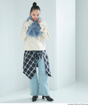 ティペットレディースヌードストールフェイクファーマフラーエコファー無地ムル変買23aw coca コカ