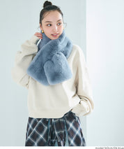 ティペットレディースヌードストールフェイクファーマフラーエコファー無地ムル変買23aw coca コカ