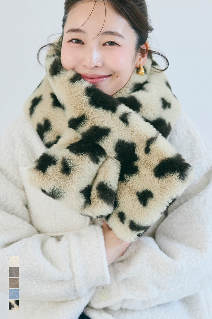 ティペットレディースヌードストールフェイクファーマフラーエコファー無地ムル変買23aw coca コカ