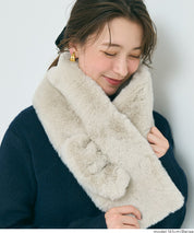 ティペットレディースヌードストールフェイクファーマフラーエコファー無地ムル変買23aw coca コカ