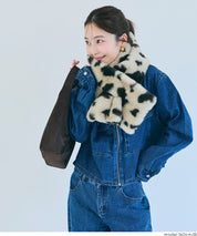 ティペットレディースヌードストールフェイクファーマフラーエコファー無地ムル変買23aw coca コカ