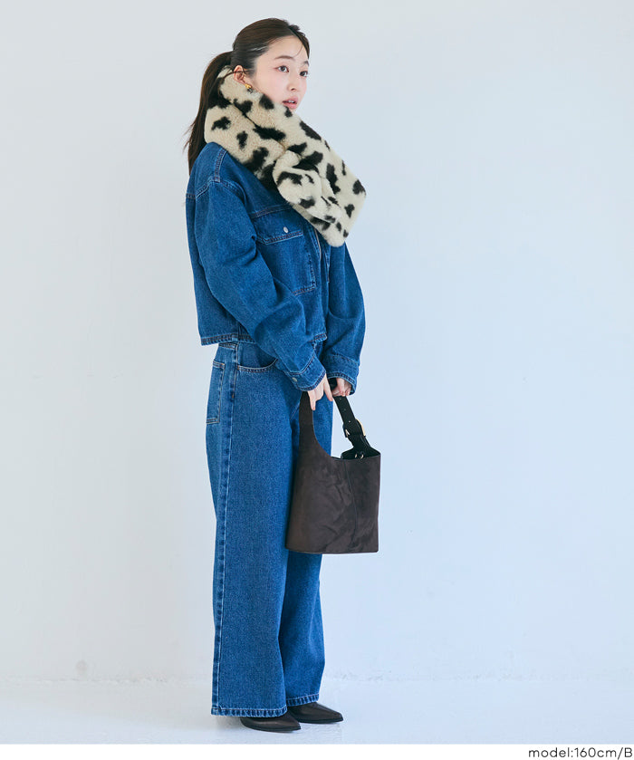 ティペットレディースヌードストールフェイクファーマフラーエコファー無地ムル変買23aw coca コカ