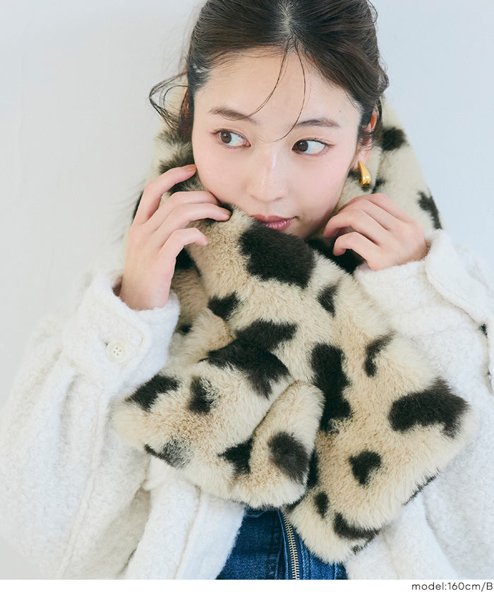 ティペットレディースヌードストールフェイクファーマフラーエコファー無地ムル変買23aw coca コカ