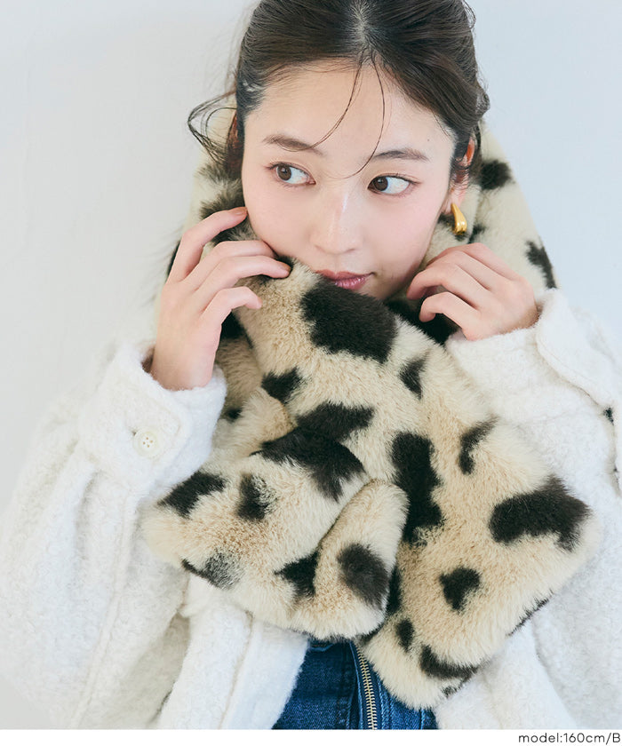 ティペットレディースヌードストールフェイクファーマフラーエコファー無地ムル変買23aw coca コカ