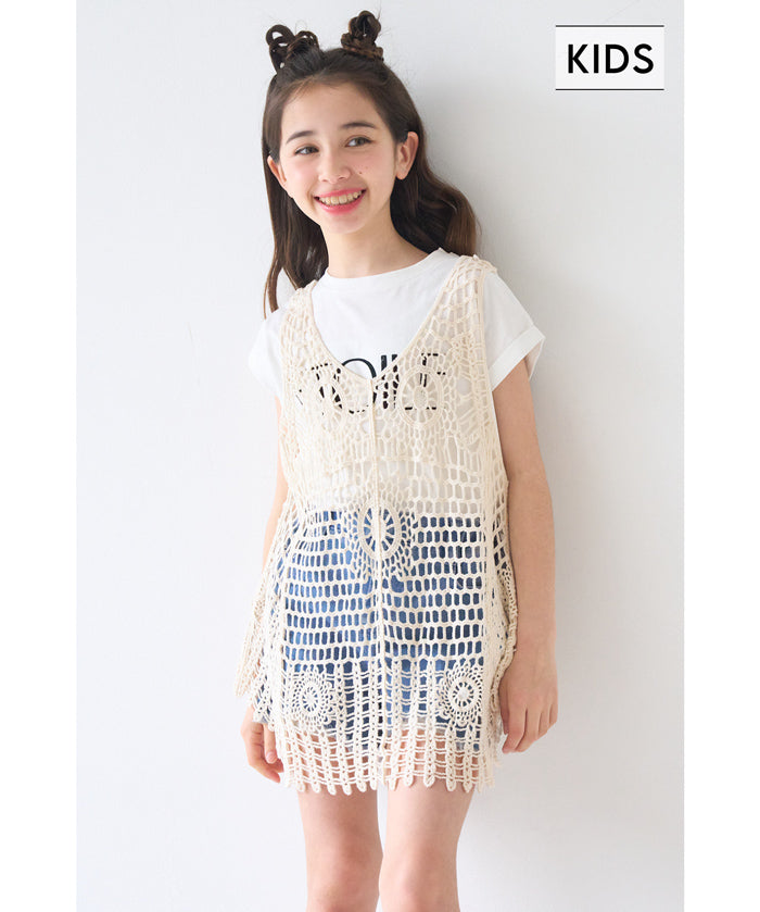 Children's summer knitted outerwear vest