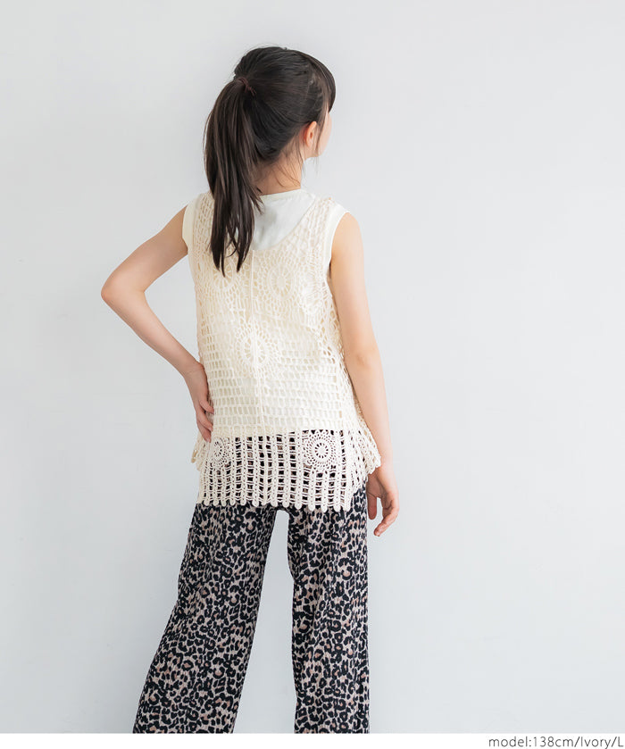 Children's summer knitted outerwear vest