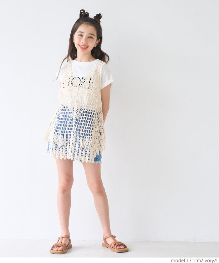 Children's summer knitted outerwear vest