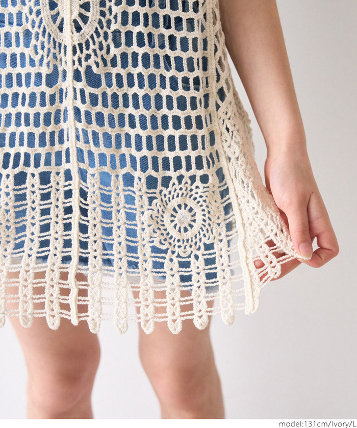 Children's summer knitted outerwear vest