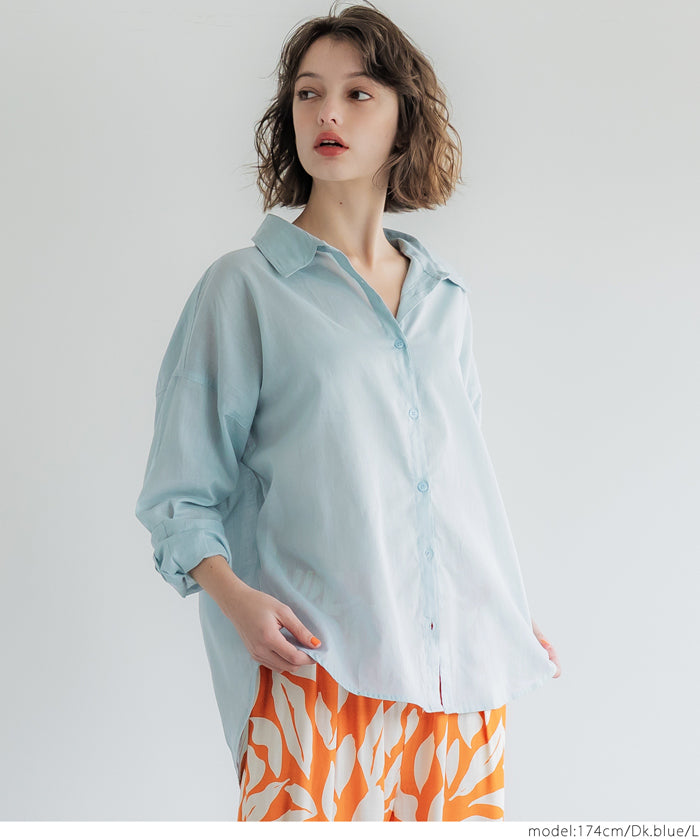 Lightweight Cotton Button-Down Shirt