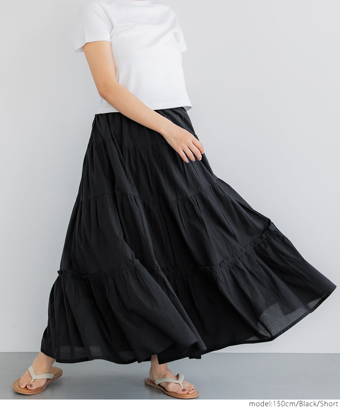 Japanese style fluffy cotton cake umbrella skirt