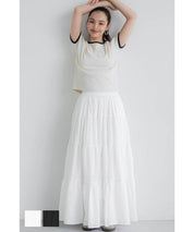 Japanese style fluffy cotton cake umbrella skirt