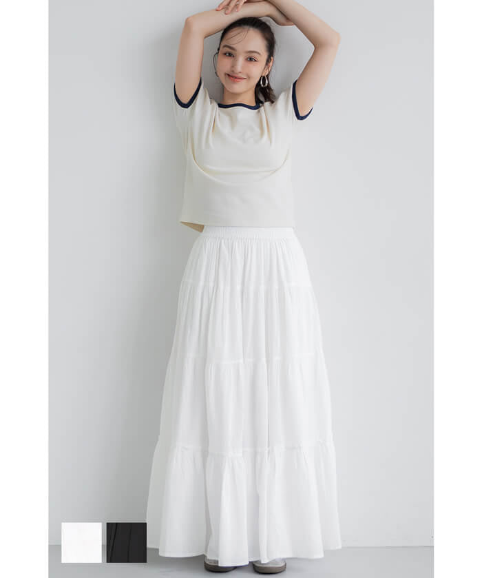 Japanese style fluffy cotton cake umbrella skirt