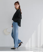 Short-sleeved shirt with puff sleeves