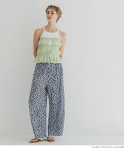 Cotton Japanese-style bow-tie spaghetti-strap vest