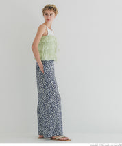 Cotton Japanese-style bow-tie spaghetti-strap vest