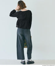 日系甜美條紋蕾絲綁帶泡泡袖開衫