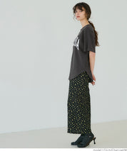 Rounded Hem LOGO Short Sleeve Loose Long T-Shirt