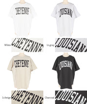 Rounded Hem LOGO Short Sleeve Loose Long T-Shirt